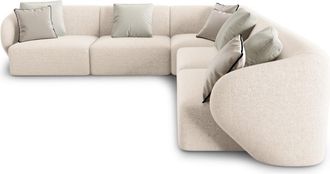 BLOOMINGLOFT 6-Sitzer Design-Ecksofa Chiara Chenille