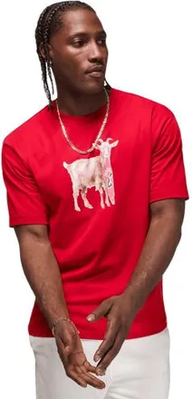 Nike Jordan Mens NC GOAT Short Sleeve Crew - Red/Black Size XXL