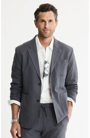 J.A.C.H.S. Linen Blend Blazer in Asphalt at Nordstrom, Size Xx-Large