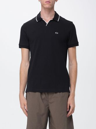 A|X Armani Exchange Polo in cotone piquet con logo e contrasti