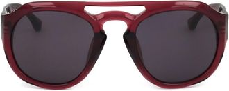 Linda Farrow DRIES VAN NOTEN DVN58 C6 Mens Sunglasses Red Size 49