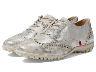 Marc Joseph New York Nyc Golf Womens Flat Shoes Silver Metallic Wash : 6.5 M, Leather