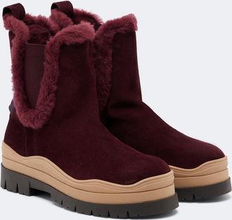 Bogner Botines Arosa de ante con borrego