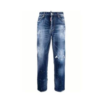 Dsquared2 Cotton Boyfriend Jeans - Dames - Slim Fit Jeans - Blauw - M - Katoen - Jeans