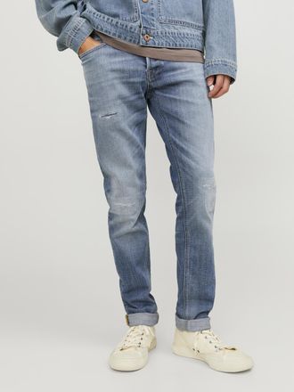 Jack & Jones Slim-fit-Jeans JACK & JONES JJIGLENN JJWARD JJ 322 N, Herren, Gr. 29, L&auml;nge 34, blau (blau denim), Denim/Jeans, Obermaterial: 95% Baumwolle, 3% Elasto