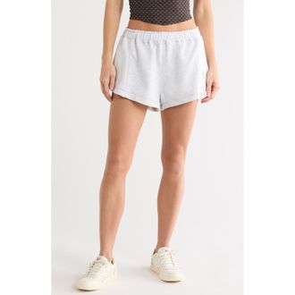 Free People High Press Sweat Shorts in White Heather at Nordstrom Rack, Size X-Large