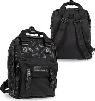 Blue Sky Studios Wednesday Backpack Wednesday Addams Gifts Mini Back pack Small School & Travel Bag for Kids Teens Adults Adjustable Straps Licensed Wednesday Merchand