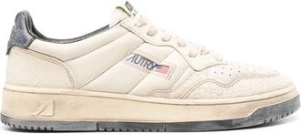 Autry Super Vintage distressed sneakers - men - Calf Leather/Calf Leather/Fabric/Fabric/Rubber - 43 - Neutrals