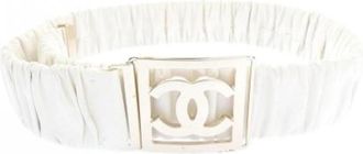 Chanel Pre-owned Vintage Belt - Dames - Vintage Accessoires - Wit - ONE Size - Leer - Vintage