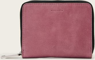 AllSaints Leather Lena Hex Zip Up Leather Wallet, Size: One Size