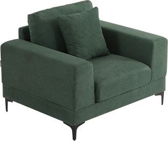 Vente-Unique Sill&oacute;n en tela texturizada verde JAMOLO