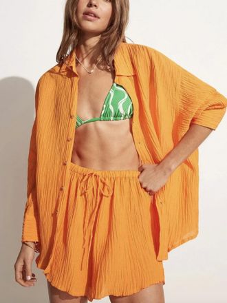 Faithfull The Brand Santa Ana Shorts In Tangerine