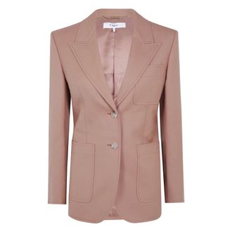 Chlo&eacute; Lange Blazer Jas - Dames - Blazers - Roze - XS - Jassen