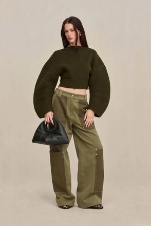 Cult Gaia Ella Sweater In Deep Rosemary