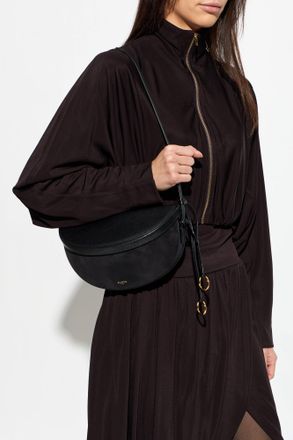 Alaia Shoulder Bag Hip East West, Womens, Black