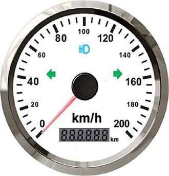OEM Kit De Veloc&iacute;metro Gps Para Coche/moto, Od&oacute;metro 0-200 Km/h, 85 Mm Con Retroiluminaci&oacute;n