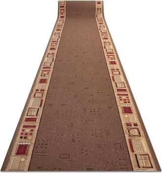 RugsX Runner anti-slip JENA brown 100cm brown 100x330 cm
