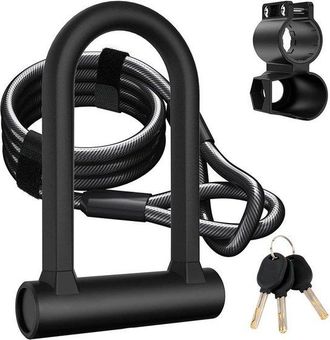 No Brand Lote De Cadena Antirrobo Para Bicicletas/motos, 80 Cm, De Acero Inoxidable, Con Candado/llaves, Apta Para Garajes, Puertas, Vallas/candados Para Scoot