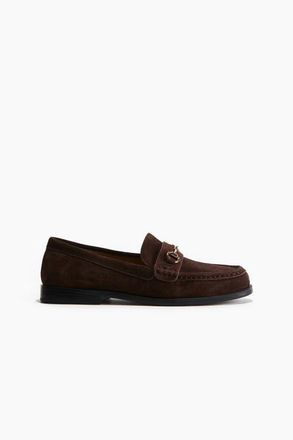 H&M Suede Loafers in Dark Brown at Nordstrom, Size 11