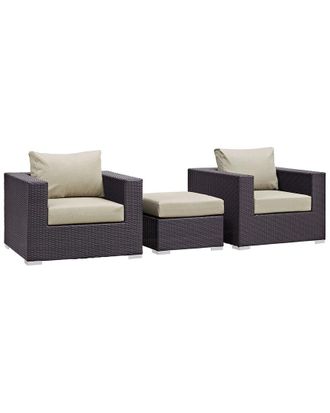 ModWay Outdoor Convene 3Pc Outdoor Patio Sofa Set