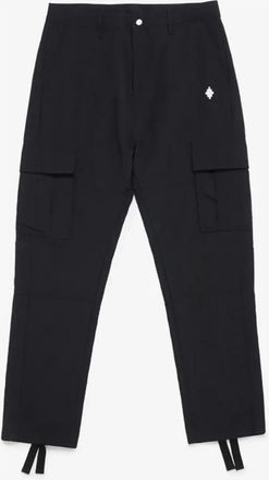 Marcelo Burlon Kruis Nylon Cargo Broek Zwart Wit - Heren - Slim Fit Broeken - Zwart - XL - Nylon - Broeken