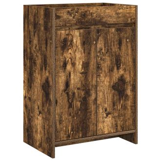 vidaXL Gabinete De Ba&ntilde;o Debajo Del Lavabo Roble Ahumado Vidaxl