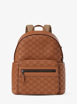Michael Kors Jet Set Medium Logo Debossed Pebbled Leather Backpack