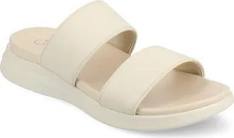 Journee Collection Janis Wedge Slide Sandal in Bone at Nordstrom Rack, Size 9.5