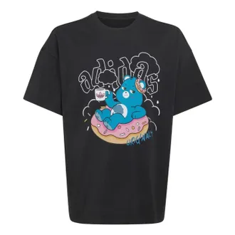adidas (GS) adidas x Care Bears Slim 3 Stripes T-Shirt Asia Sizing Black KS1733