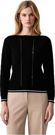 Liu Jo Jersey de punto con cuello redondo - Knitwear - Mujer - Negro - XS