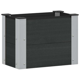vidaXL Arriate Elevado Negro 50 X 30 X 36 Cm Vidaxl