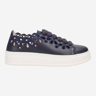AGL Womens Floral Sneaker In Night Milk Navy