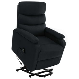 vidaXL Sill&oacute;n De Masaje Elevable Tela Negro Vidaxl