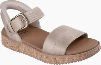 Skechers Womens Skechers Bobs Sun Vibe Be Corky Polyester Womens Natural Sandals - Cream - Size: 6
