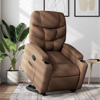 vidaXL Vidaxl - Sill&oacute;n Reclinable Elevable De Tela Marr&oacute;n