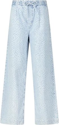 Lala Berlin Gestreepte Wide-Leg Jeans - Dames - Loose Fit Jeans - Blauw - S - Katoen - Jeans