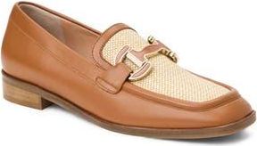 Bruno Magli Natalie Bit Loafer in Cognac Raffia at Nordstrom Rack, Size 10.5
