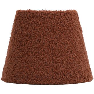 OEM Pantalla De Repuesto De Tela Afelpada, Decorativa, Suave Y C&oacute;moda, Redonda C&oacute;nica Para L&aacute;mparas De Mesa E27 E14, Marr&oacute;n -crezuo