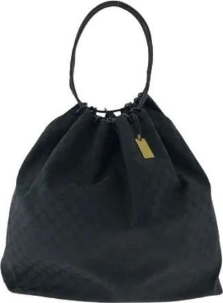 Gucci Pre-owned Bucket Bags, female, Black, Size: ONE SIZE Pre-owned Canvas Bucket Bag