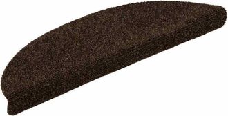 vidaXL Stair Mats Self-adhesive 20 pcs 56x17x3 cm Brown Half Round vidaXL
