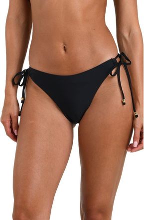 Sunshine 79 Solids Side Tie Bikini Bottoms in Black at Nordstrom, Size 12