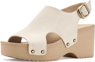 Dr. Scholls Wrenlee Womens Sandals Whitecap Beige : 8.5 M, Faux Leather
