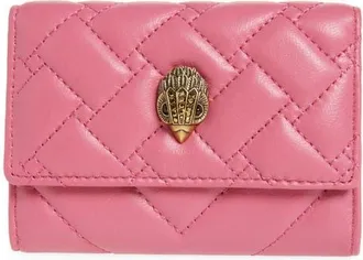 Kurt Geiger Flap Multi Leather Trifold Card Holder in Pink at Nordstrom