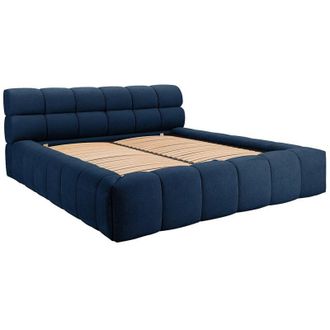 Vente-Unique Pascal Morabito - Letto con contenitore 180 x 200 cm Tessuto Blu notte - forvik