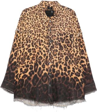 R13 Donna, Camicette, Marrone, L, new