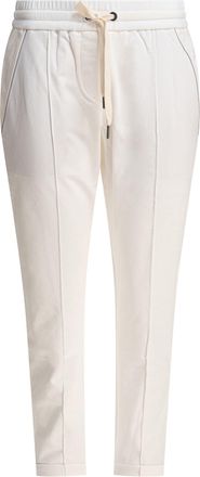 Brunello Cucinelli Brunello Cucinelli Womens Cotton Drawstring Trousers - Ivory - Size Medium