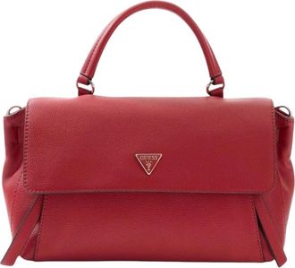 Guess Devon Top Handle Flap - Dames - Handtassen - Rood - ONE Size - Polyester - Tassen