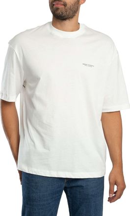 A|X Armani Exchange Losse Achterkant T-Shirt Met Print, Wit