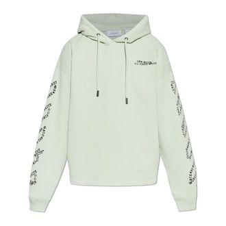 Off-white Hoodies, male, Green, Size: 2XL Type Arrow Diag Loose Hoodie