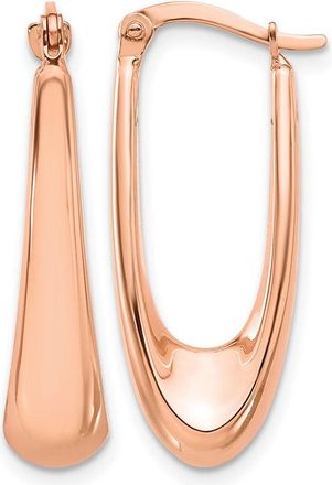 Diamond2Deal 14K Gold U- Shape Fanyc Hoop Earrings